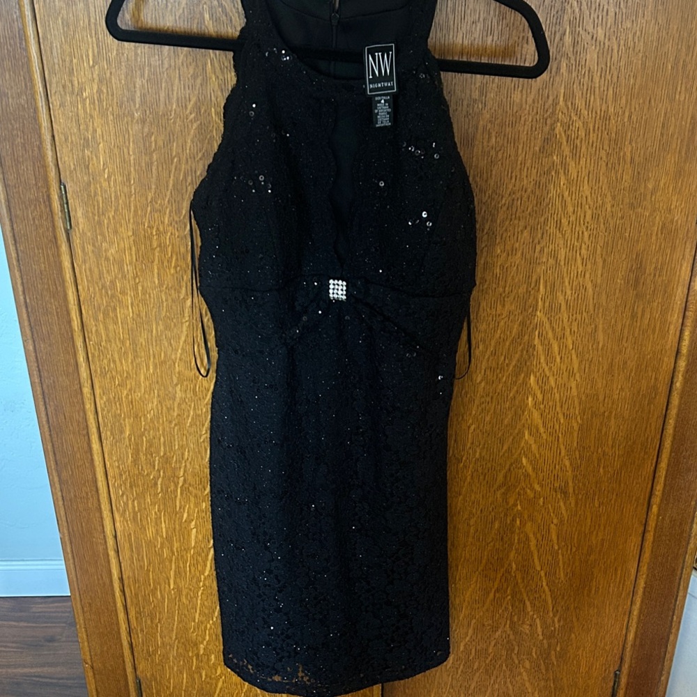 Night Way Collections Black Sequin Dress